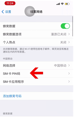 长岭苹果14维修网分享如何给iPhone14的SIM卡设置密码 