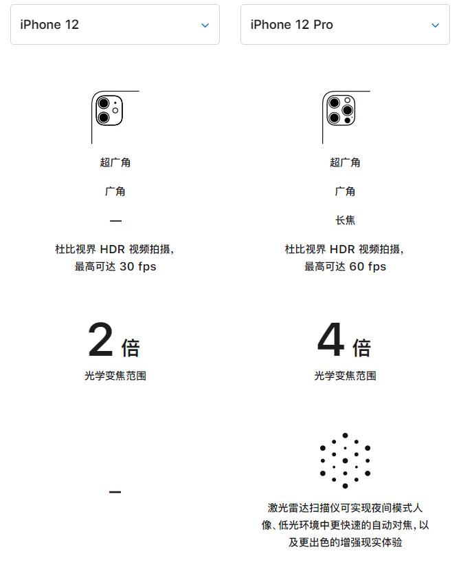 长岭苹果手机维修分享苹果 iPhone 12 与 iPhone 12 Pro 选哪款 